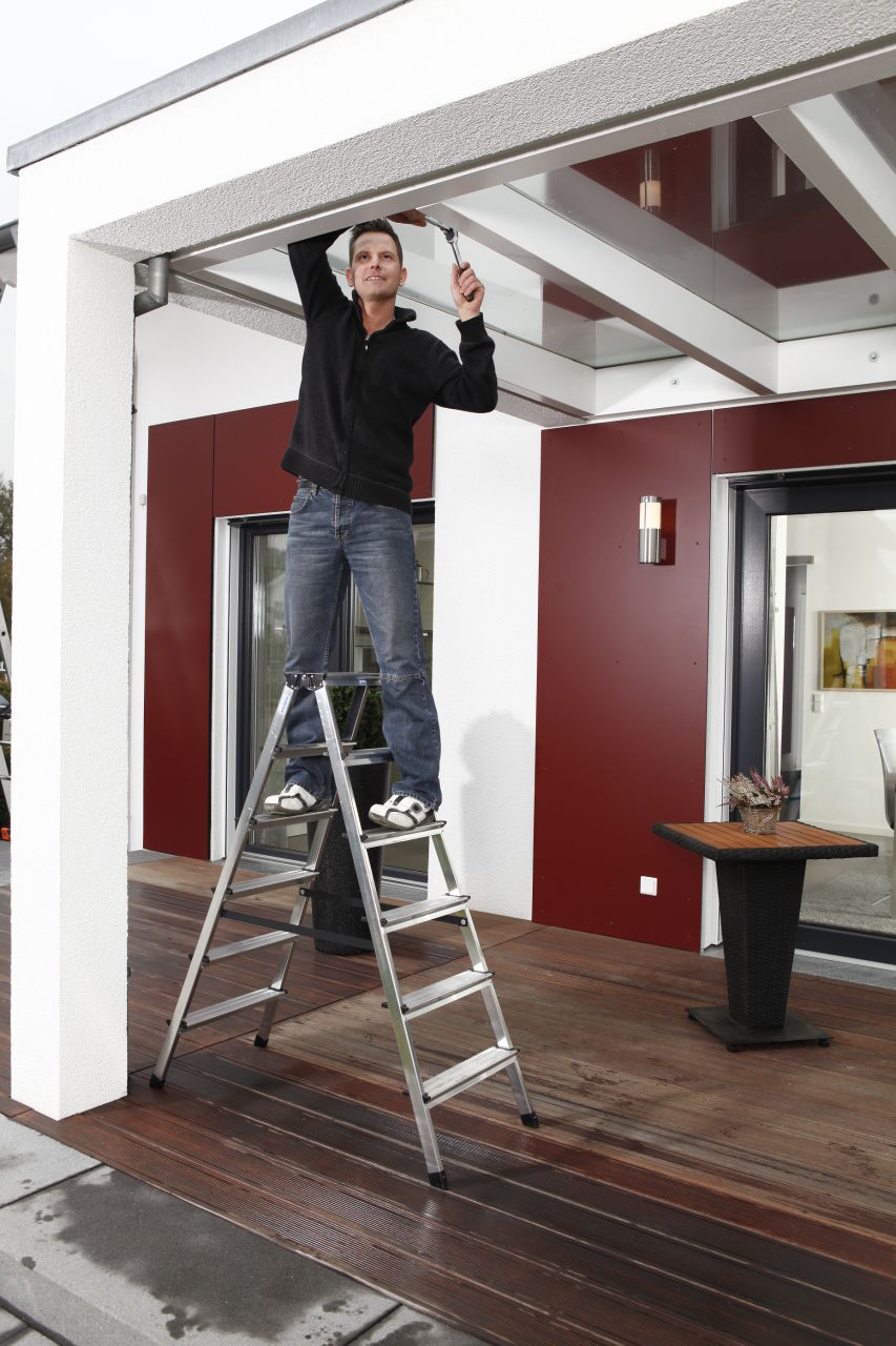 Dopplo Double-sided Standing step ladder 2x6 steps (01-120427) - Image 5